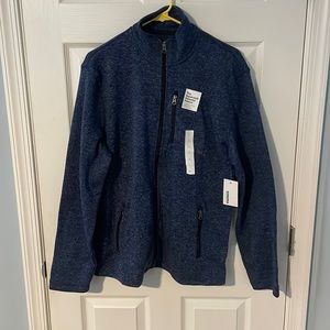 Sonoma mens zip-up sweater fleece size L NWT